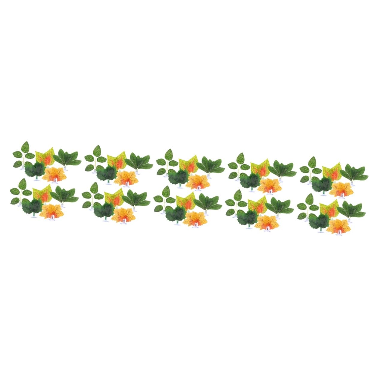 Happyyami 5 Juegos Plantas Artificiales para Reptiles Plantas para Acuarios Camaleones Terrarios Plantas para Peceras Plantas Artificiales Adornos De 10 Uds * 5