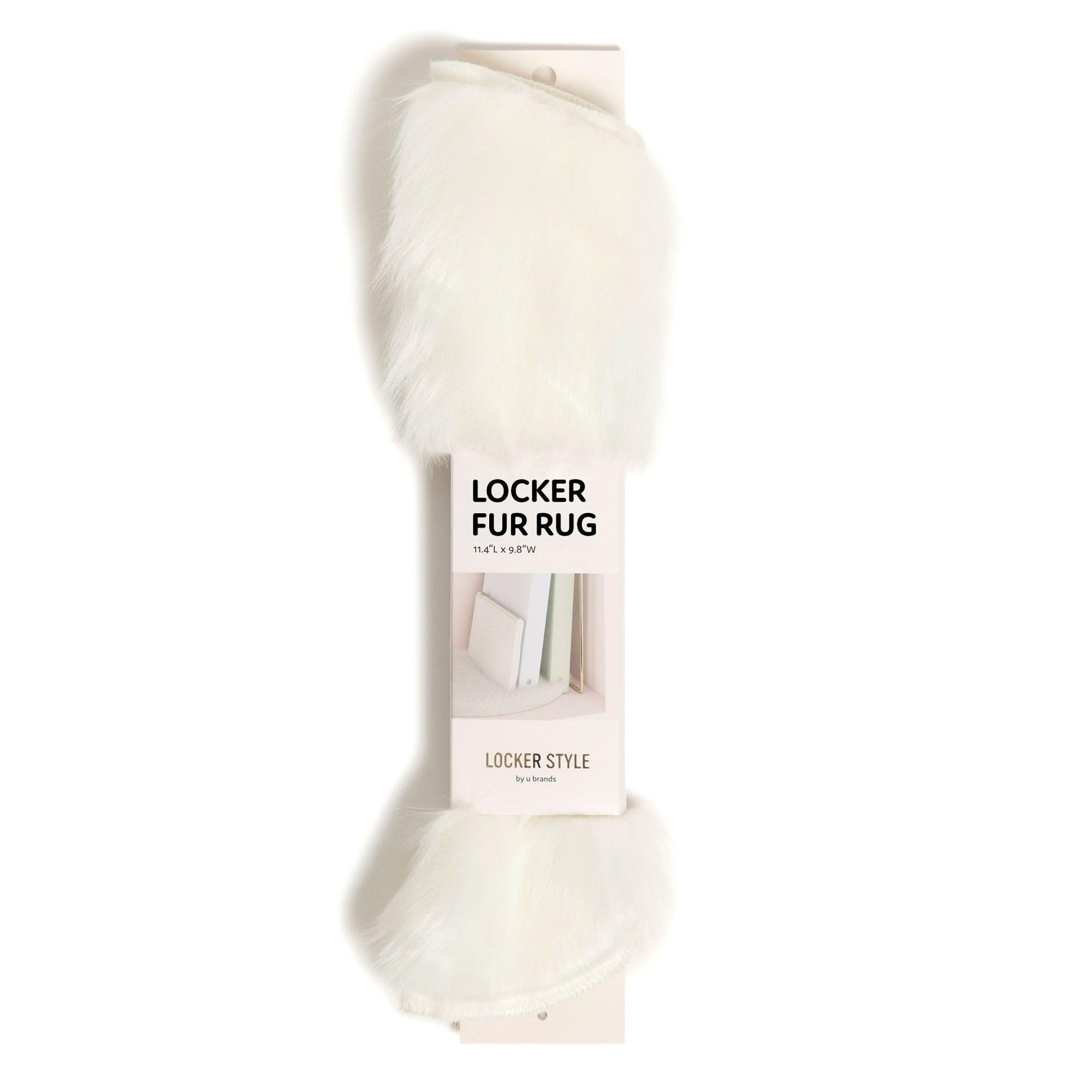 U Brands Round Fur Rug - White