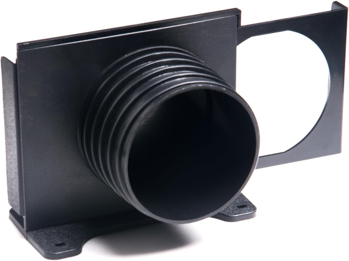 POWERTEC 70358V 4 Inch Wall Mounting Blast Gate with Bracket, Threaded Dust Collection Fitting - 1 Pack