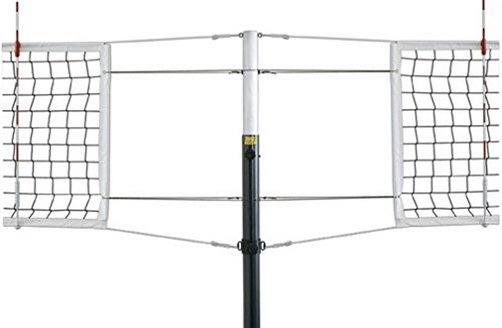 First Team Frontier Express-SBS Steel Competition Steel Volleyball System with Sockets44; Sienna Orange