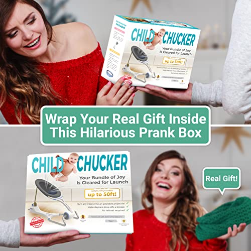 Witty Yeti Hilarious Child Chucker Gag Gift Empty Box Wrap Your Real Present Inside to Prank Friends or Family with This Practical Joke for Men or Women. Funny Idea for New Parents or Baby Shower.