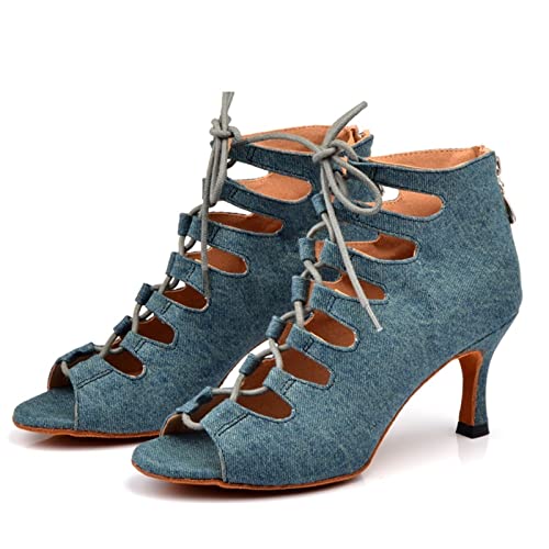Chaussures de danse de bal stables en denim contre la fatigue