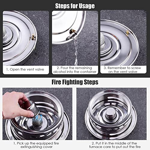 Camping Cookware Set, Outdoor Cookware Picnic Pot, Stainless Steel Camping Cookware, Ultralight Camping Pot Pan Set, Camping Tableware Set for Bushcraft Family Hiking, Picnic - Image 3