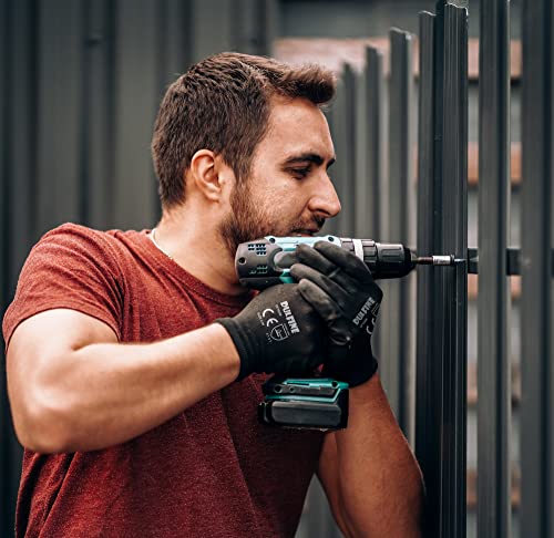 Dulfine Ultra-Thin Pu Coated Work Gloves-12 Pairs,Excellent Grip,Nylon Shell Black Polyurethane Coated Safety Work Gloves, Knit Wrist Cuff,Ideal For Light Duty Work. (Small) #TOP4