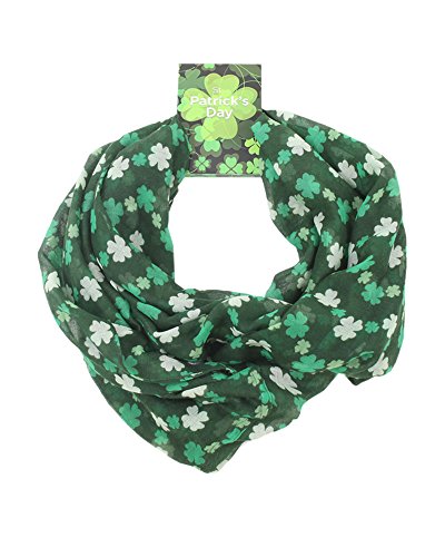 D&Y Women's St. Patrick's Day Lucky Clover Sheer Infinity Loop Scarf