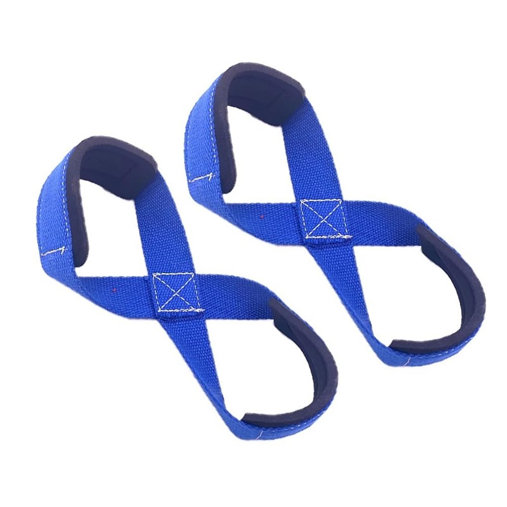 Straps Fitness-Handgelenkschützer for Männer, Tiefe Kniebeugen, hartes Ziehen, Griffband(Blau)