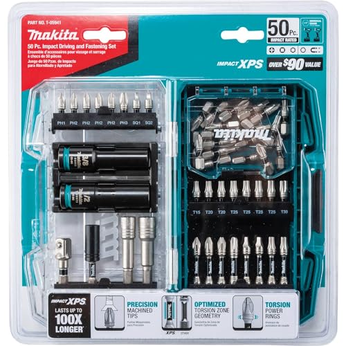 Makita T-05941 Impact XPS® 50 Pc. Conjunto de brocas de fixação e direção de impacto