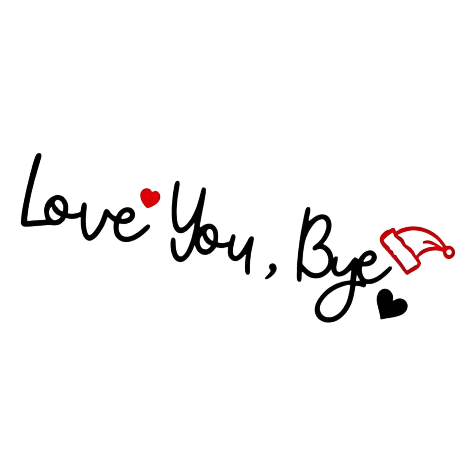 Buxuaaaa Love You Bye Signs Acrylic Wall Decors Express Love and Warm Family Signs for Offices Bathroom Hallway Entryway Decors You Bye Acrylic Sign