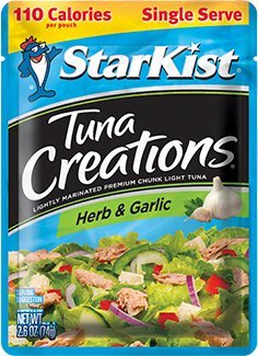 Starkist Tuna Creations Herb & Garlic 3 Single Serve Packs Quick Lunch (3 Pack)
