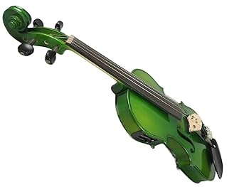 Amazon | バイオリン 楽器 グリーンカラーのエレクトリック