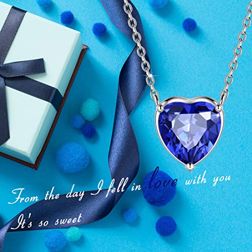 Aurora Tears 925 Sterling Silver 12 Birthstone Hearts Jewelry Women Crystal Wedding/Engagement/Bridal Heart Necklace/Earring/Ring/Bracelet Sets Jewellery4