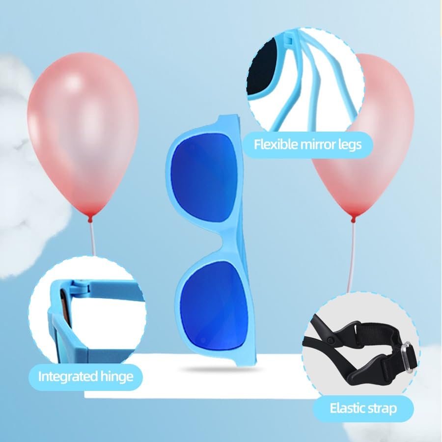 Toddler Sunglasses Polarized with Adjustable Strap for 0-2 Years Kids, UV 400 Protective Glasses(08)4