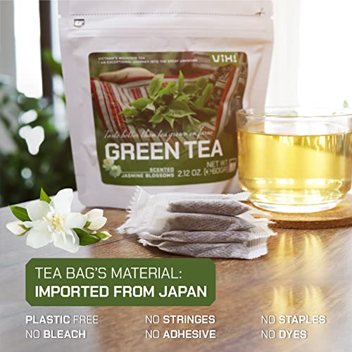 Image of VIXI Vietnam's Mountain Tea, Taste Better Than Tea Grown On Farm, 30 Tea Bags, 100% Natural from Ancient Teas Tree, Perfect for Hot and Cold Brew (30 Bags)