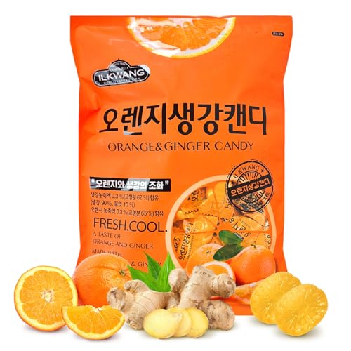 Caramelos coreanos de jengibre y naranja 250g miniatura 1