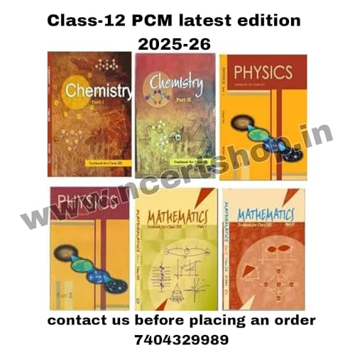 NCERT textbooks class 12th physics part 1&2 chemistry part 1&2 and mathematics 2025-26 Edition