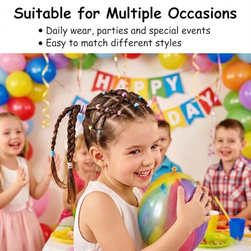 Weilin 2000 Pcs Elastic Hair Bands, Clear Hair Elastics Bands, Colorful Mini Rubber Band for Kids and Girls' Braids and Ponytails - Image 6