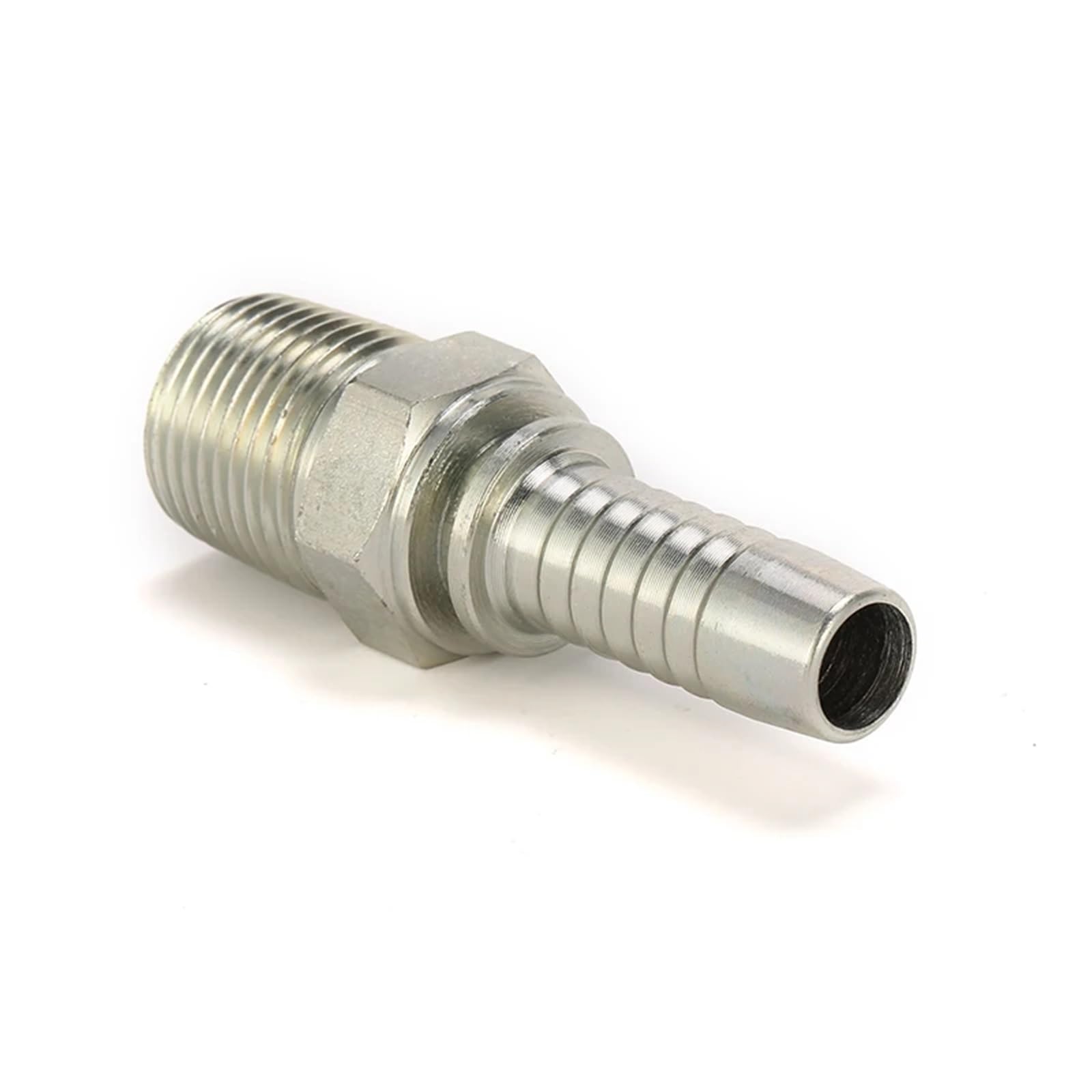 100PCS 13011-06-06 BSPP Threaded Hydraulic Male Hose Fitting Flat Seal Use with R3/8 * 19XDN10 Hose Tail Straight Fitting