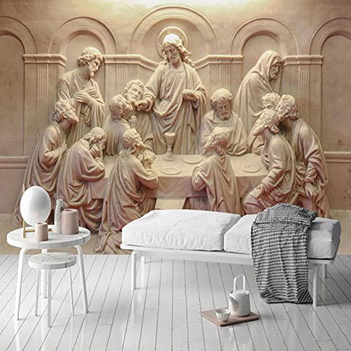 Rtyuihn 3D Wallpaper Mural Photo Wallpaper Three-Dimensional Retro Sculpture Statue Art Living Room Dining Room Study Decoration-Self-Adhesive Pvc Wallpaper #TOP2