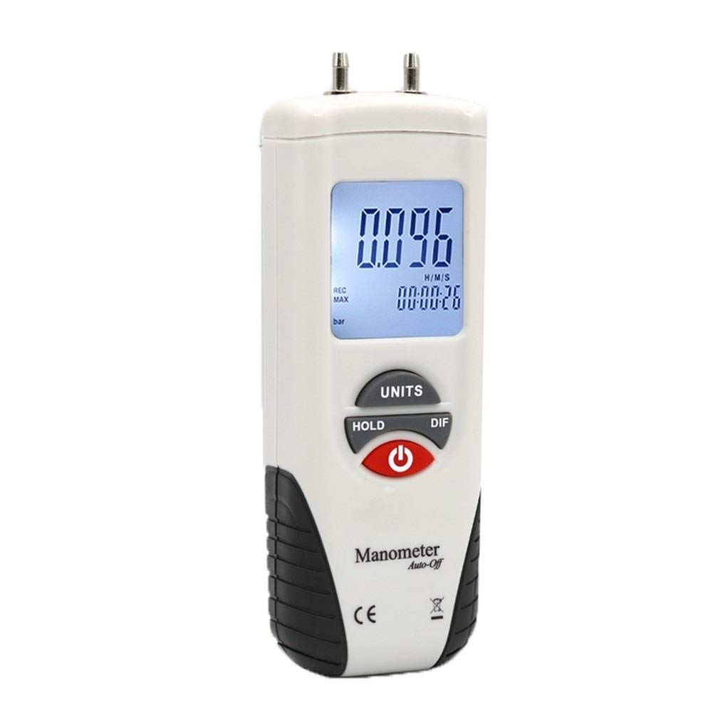 Manómetro Digital Medidor de presión de Aire Medidores de presión Kit de manómetro diferencial Datos de retención 517kpa