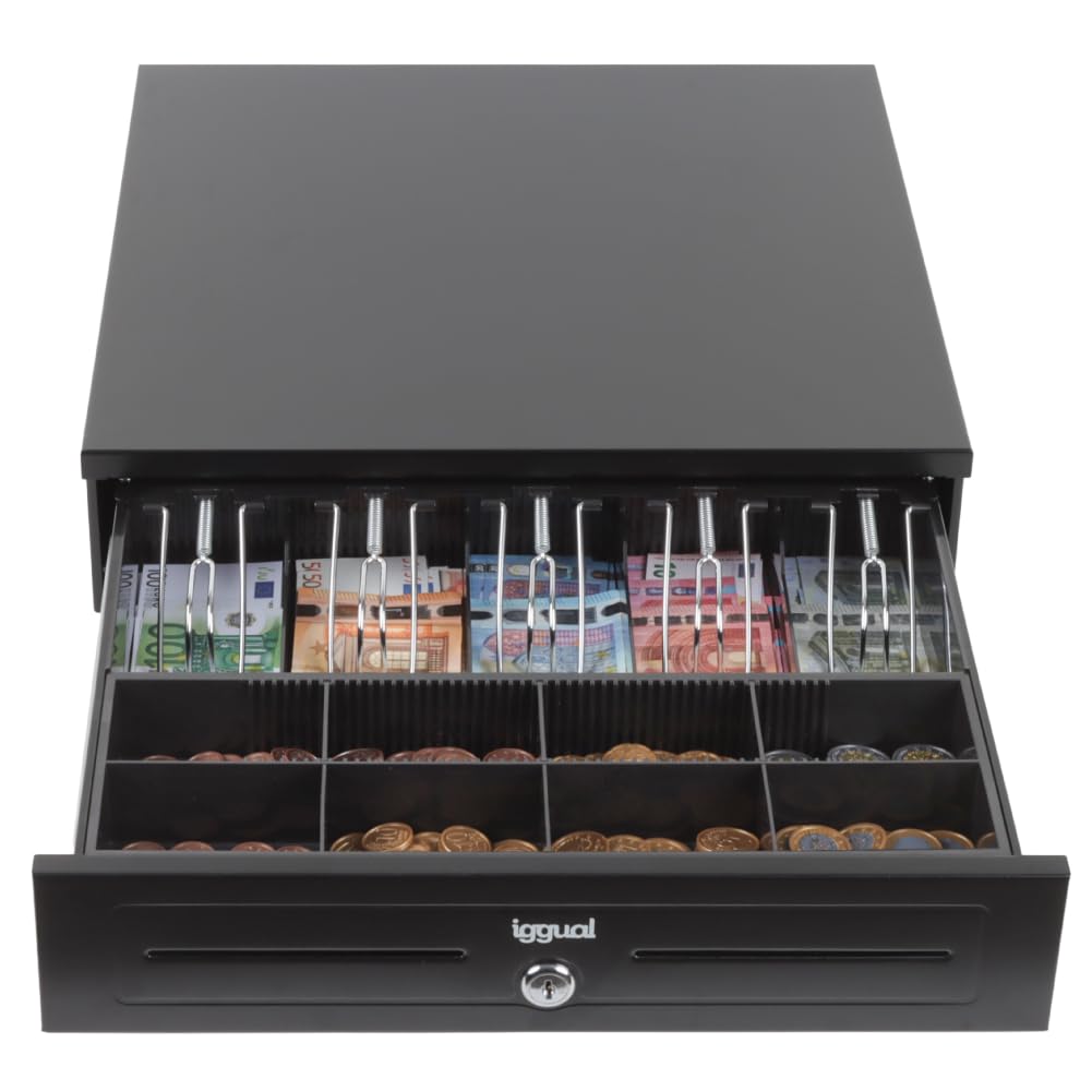 iggual Cajón portamonedas IRON-HD 41cm 5+8 negro