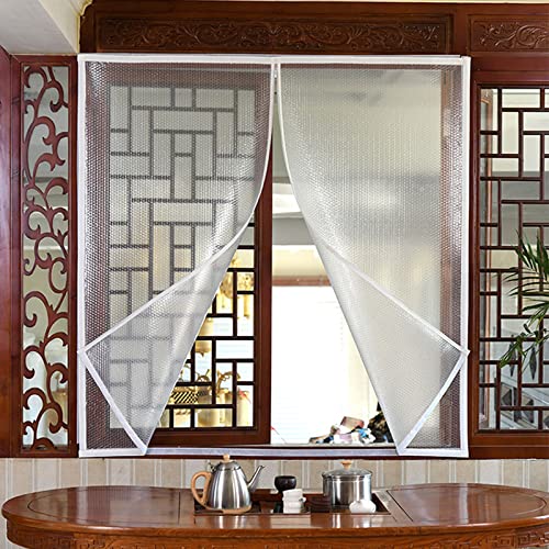 Cortina de protección térmica para el invierno del frío, aislante de ventanas, aislamiento de ventanas de plástico, para terraza de balcón, con cinta adhesiva, 120 x 150 cm