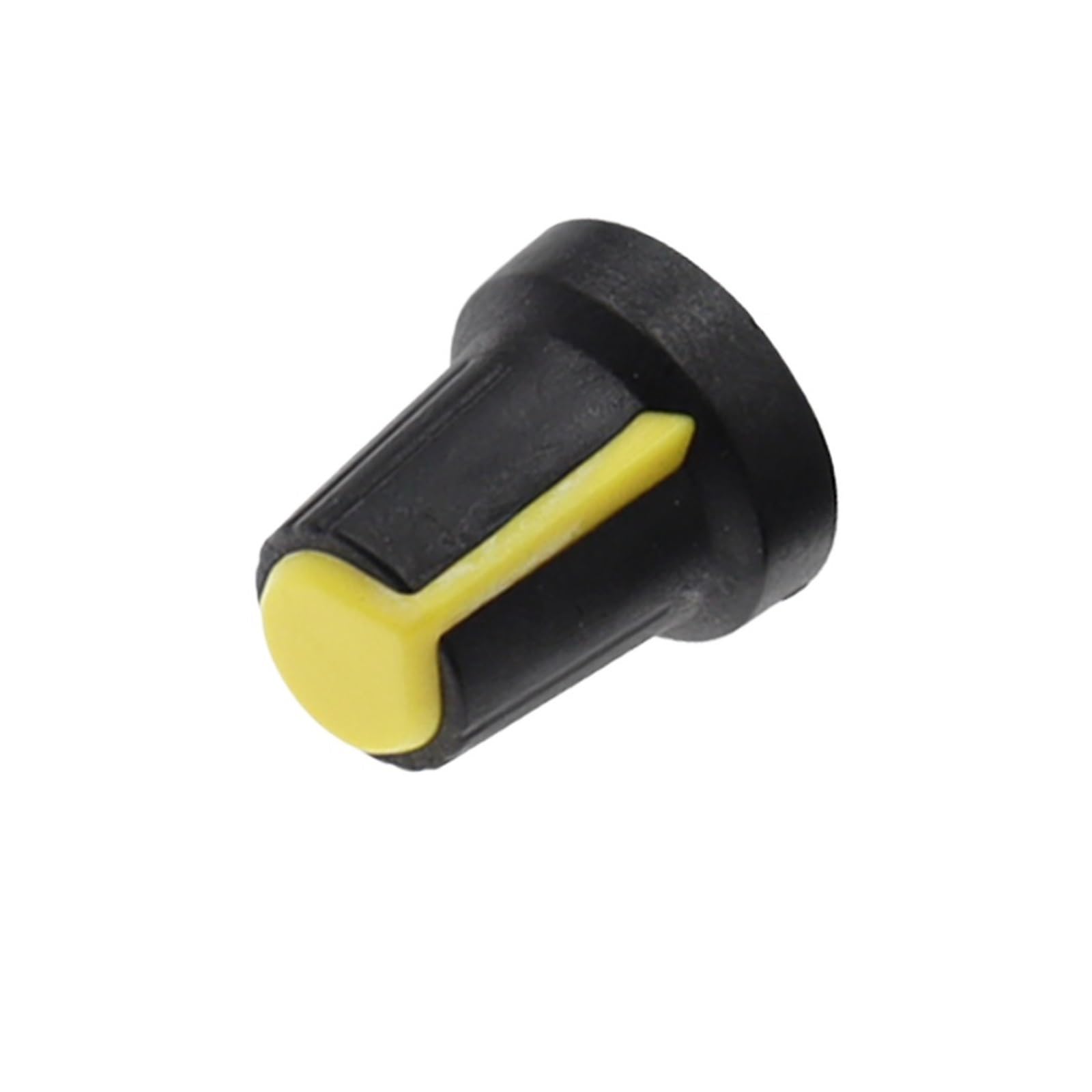 AUOQKQUT 25PCS yellow WH148 Potentiometer Knob Cap(copper core) 15X17mm 6mm Shaft Hole AG2