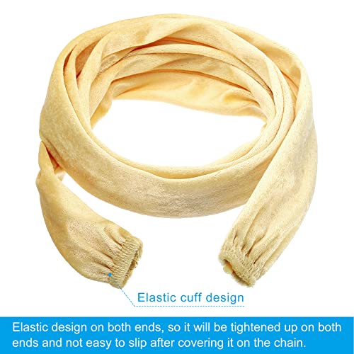 Image of PATIKIL 6ft Lamp Chain Cover, Chain Protective Sleeve Washable with Zipper for Chandelier Lighting Wires Swing Light Fixture, Beige