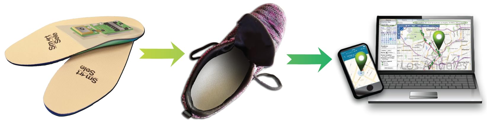 SafeSole | SmartSole | Rastreador GPS en plantilla con alarma automática para pacientes con demencia, enfermedad de Alzheimer o autismo (Large (42-47))