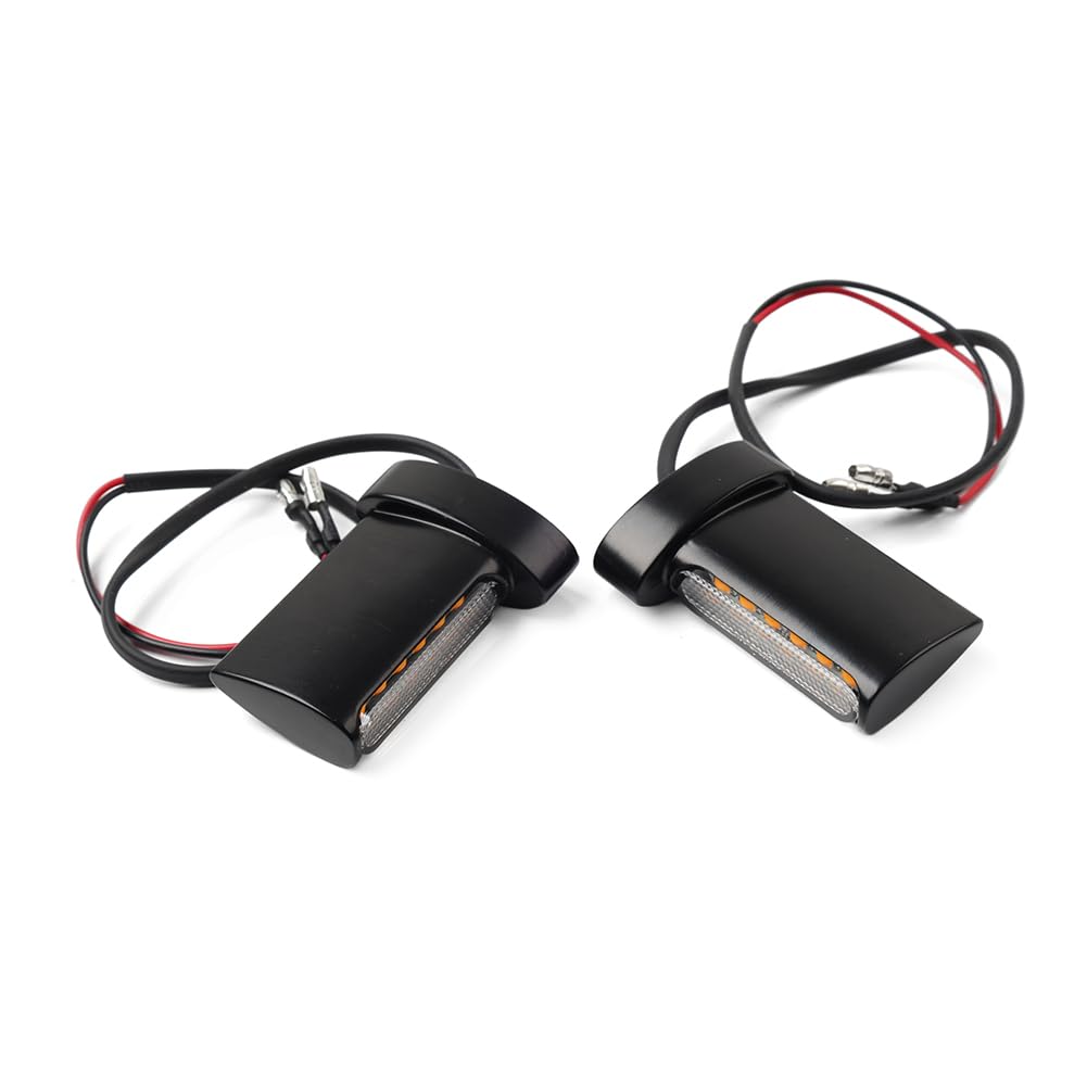 Cnfang4 2 PCS 5.180 Degrees Motorcycle Brake Taillights Rear LED Turn Signals LED Indicator Blinker Zinc Alloy Black for Harley Dyna for Sportster XL 883 1200