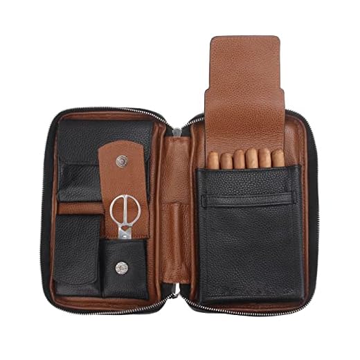 Portable Leather Cigar Case for Travelers