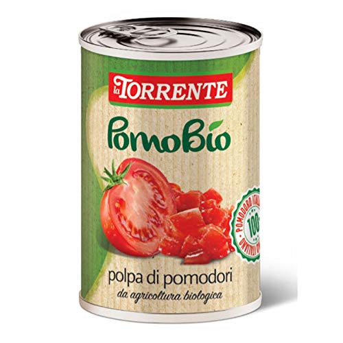 Polpa di pomodoro Biologico a cubetti da 500g - La Torrente - Cartone da 24 Pezzi