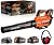 Decerk 21V Leaf Blower Cordless, Electric Snow Blowers with 2X 4.0Ah Battery, Lightweight Blower with Turbo Button, Variable Speed Dial, and Cruise Control for Sidewalks, Garages, Yards & Patios