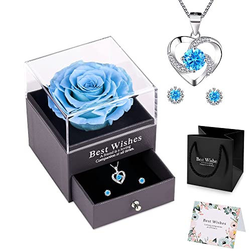 【Consegnato con un biglietto d'auguri e un sacchetto regalo】La rosa eterna viene fornita con un bellissimo sacchetto regalo e un biglietto. La catena della collana è regolabile e si adatta alla maggior parte delle donne. Confezione regalo Eternal Rose di ottima fattura, sarete soddisfatti del nostro pacchetto.