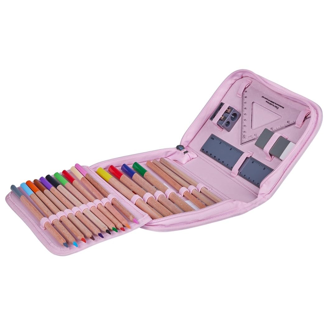 SKANDO BAGS Optimo Starter Schulranzen 3-teilig Set LEGO®, Flowers: 3-teiliges Schulranzen-Set mit ergonomischem Design. Inklusive Tasche, Brotbox und Federmäppchen.