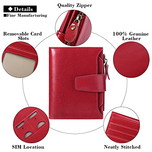 Falan Mule Small Wallet For Women Genuine Leather Bifold Compact Rfid Blocking Small Womens Wallet #TOP4