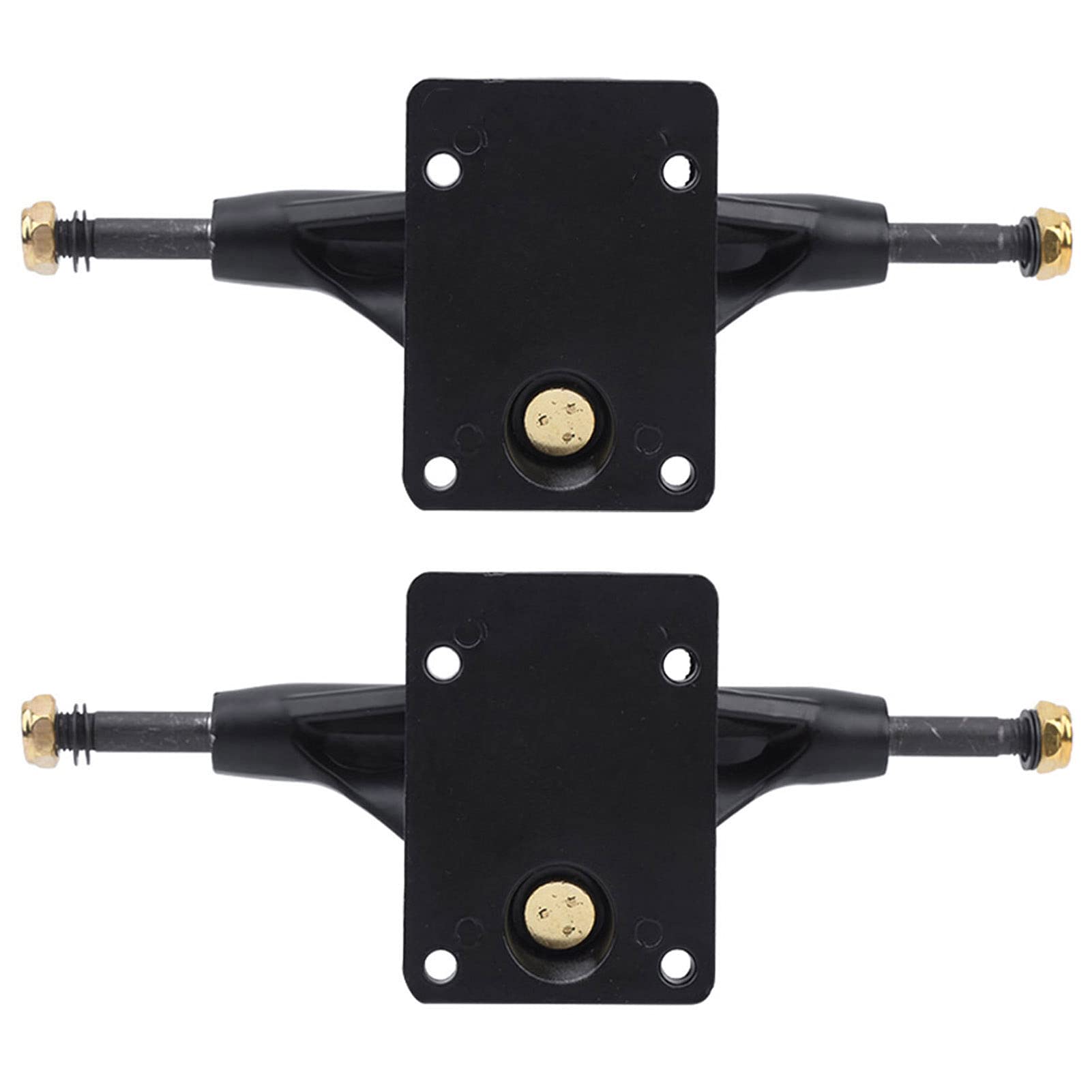 POENVFPO Skateboard Bracket, 2Pcs Maple Skate Board Standard Trucks Accessory for Longboard Replacement (Black)