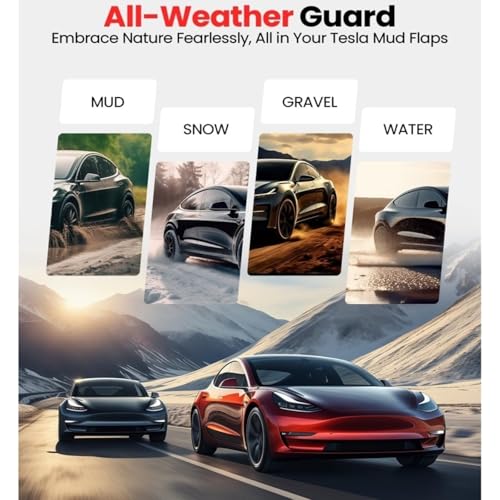 Guardabarros para Tesla Model Y 2025 que protegen tu coche de salpicaduras 6