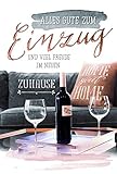 Glückwunschkarte zum Einzug mit Prägung | Karte Einzug | Einzug Karte | Karte Einzug im Set | Karte in Folie | Karte ohne Innentext | DIN A 6 | Klappkarten inkl. Umschlag | Motiv: Wein