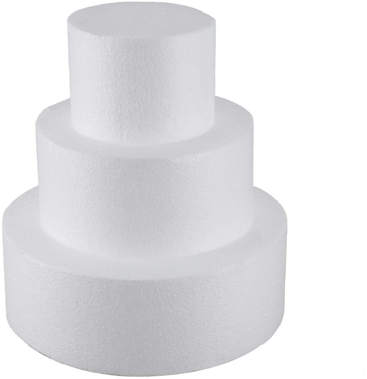 Generic Round Cake Dummy 4 Inch/6 Inch/8 Inch Cake Dummy Set 4 Inch 6 Inch 8 Inch Practical and Attractive