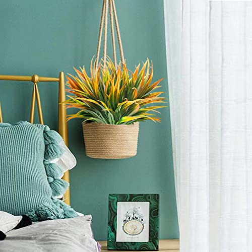 Aumveyi 12Pcs Artificial Outdoor Plants Uv Resistant 17.3In Fake Tall Grass Plants Bulk Faux Flowers Bushes Décor Fall Summer Pathway Patio Front Porch Planters Plastic Shrubs Decoration #TOP4