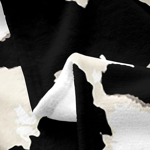 Miniatura 5 de Castle Fairy Manta de franela de pelo de vaca chic con diseño de animales salvajes y vida silvestre, manta de forro polar para decoración de