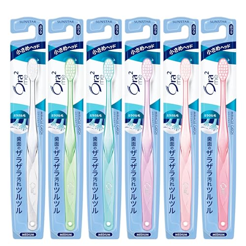 Ora2(オーラツー) ミー 歯ブラシ ミラクルキャッチ [コンパクトヘッド ふつう] 6本パック まとめ買い ※色は選べませんのサムネイル