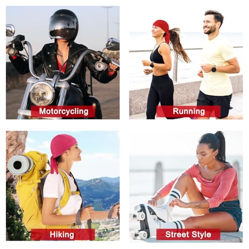 DOCILA 3 peças Do Rags boné de caveira feminino estampado moda capacete forro bandana gorro suor mot