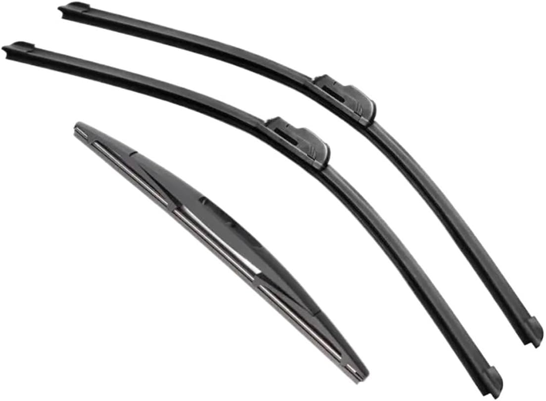 Acwyahso Wiper Blades Front Rear Set for Peugeot Pour 4007 2007-2012 24"+20"+12" - All-Weather Performance