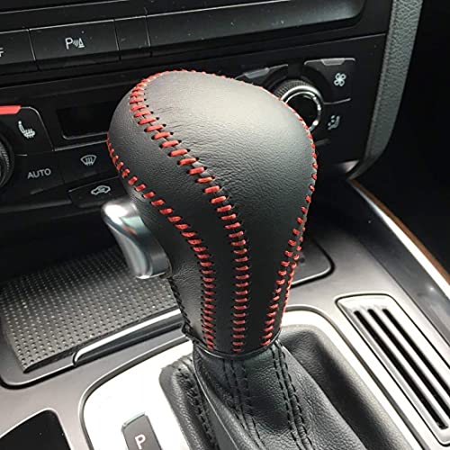 Ji Leather Gear Shift Knob Cover For 2006-2010 Audi A3 /2009-2012 Audi A4 /2008-2012 Audi A5 /2005-2011 Audi A6 /2009-2012 Audi Q5 /2007-2011 Audi Q7 /2010-2012 Audi S4 Accessories #TOP2
