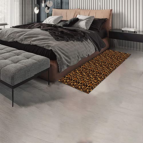 Just Breathe Leopard Rug Brown Cheetah Print Runner Rugs Animal Fur Print Carpet For Bedroom Wildlife Animal Skin Print Area Rugs Living Room Rug Indoor Bordered Floor Doormats 60"X24" #TOP2