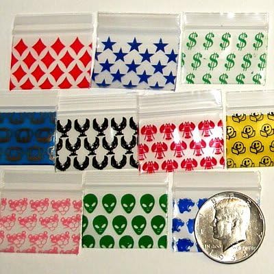 Mini Zip-Top Plastic Baggies, Size 1.5