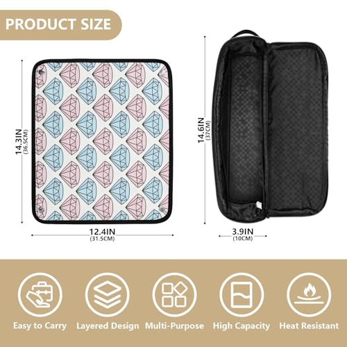 Bolsa de viaje para herramientas de cabello y tapete resistente al calor, portátil para planchas, rizadores y más miniatura 4