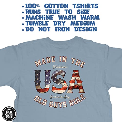 OLD GUYS RULE Men's Graphic T-Shirt, Made in The USA - 4th of July, Veterans Day, Memorial Day - Novelty Patriotic Summer Tee3