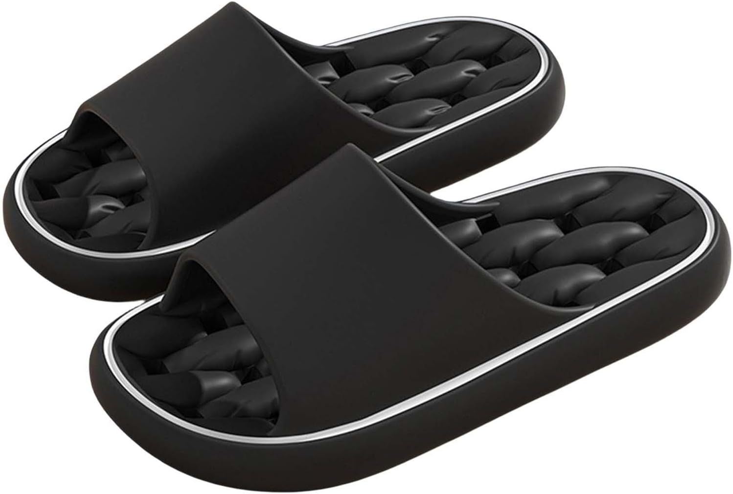 Womens Flip Flops Arch Support， Lightweight Slippers Cloud Sliders Thick Recovery Pillow Soft Beach Walking Thong Sandals Washable Lightweight Shoes for Shower Bathroom Pool Beach